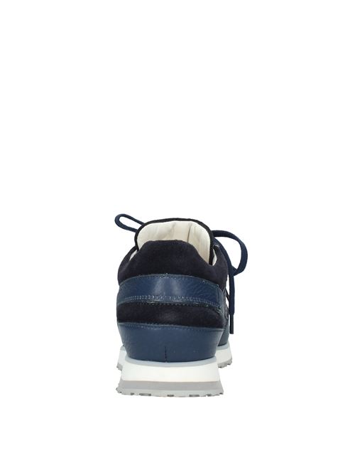 Leather and suede sneakers SANTONI | VD0567BLU