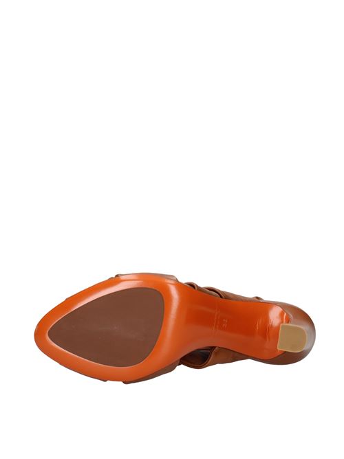 Leather sandals SANTONI | VD0568MARRONE