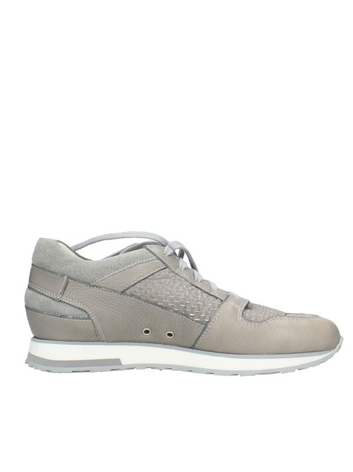 Leather and suede sneakers SANTONI | VD0569GRIGIO