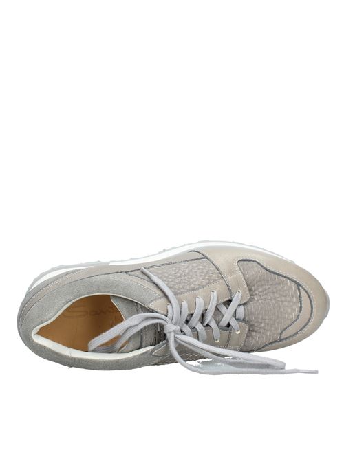 Leather and suede sneakers SANTONI | VD0569GRIGIO