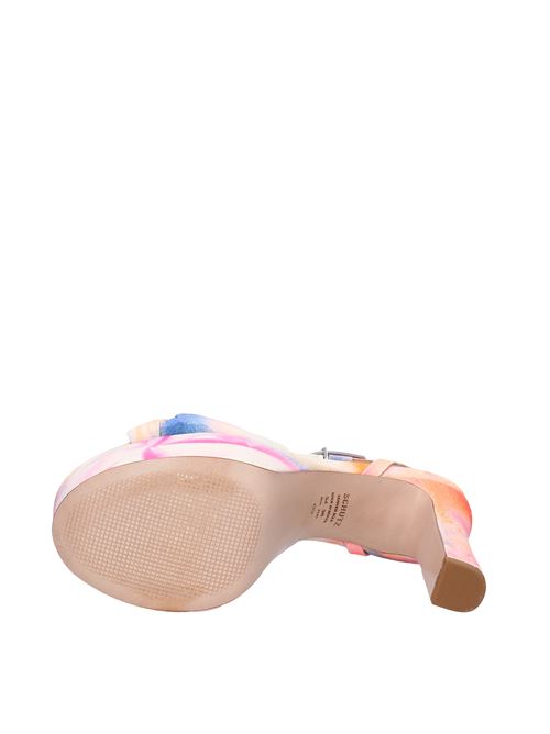 Plateau sandals made of fabric and leather SCHUTZ | VD0293MULTICOLOR