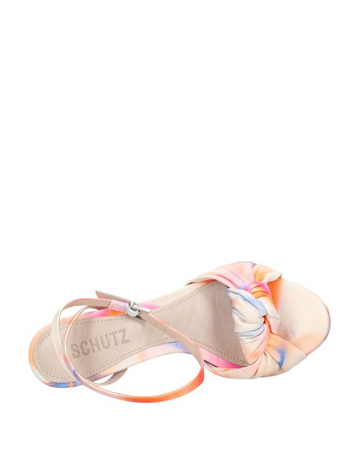 Plateau sandals made of fabric and leather SCHUTZ | VD0293MULTICOLOR