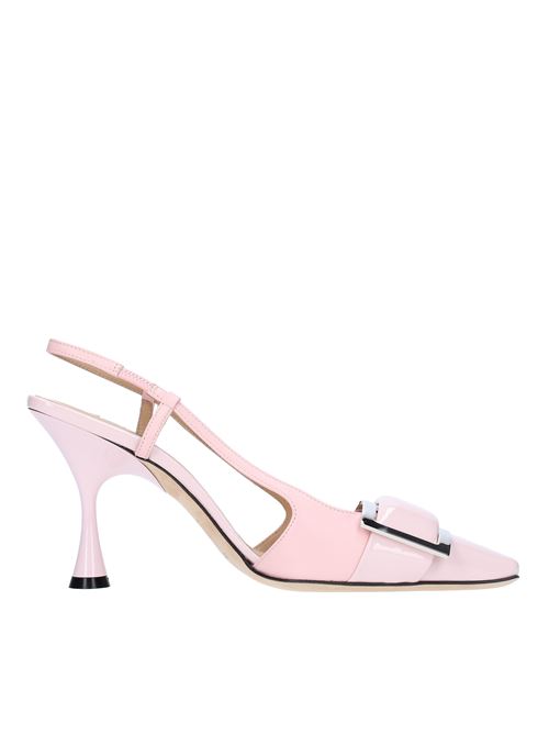 Slingback décolleté in leather and patent leather SERGIO ROSSI | A94351ROSA