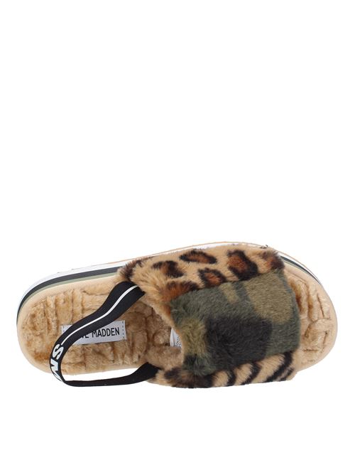 Faux fur flat sandals STEVE MADDEN | ALVAROLEOMULTICOLORE LEOPARDATO