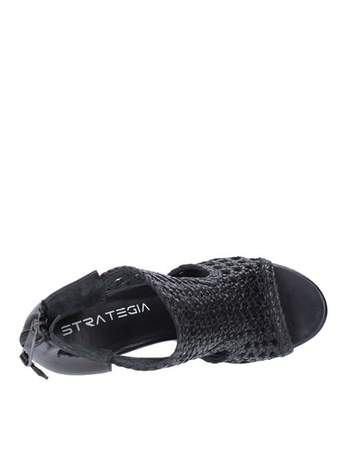 Leather sandals STRATEGIA | A4407NERO