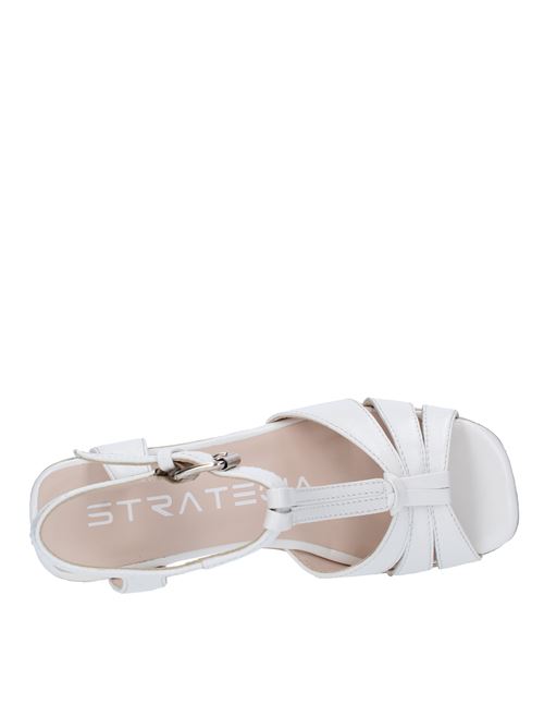 Wedge leather sandals STRATEGIA | A5105BIANCO