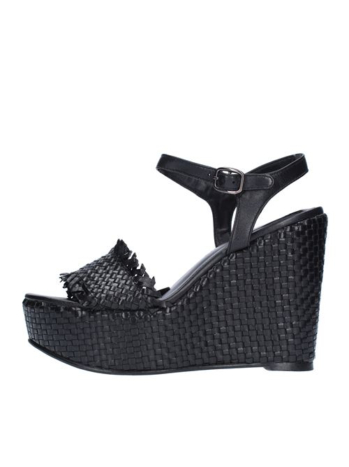 Woven leather wedge sandals STRATEGIA | K19STNEANERO