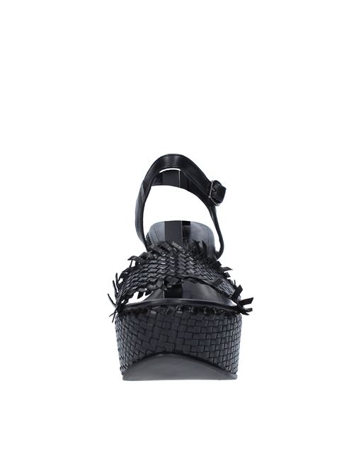 Woven leather wedge sandals STRATEGIA | K19STNEANERO