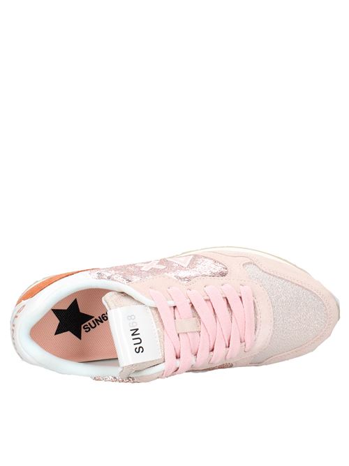 Fabric and suede and sequin sneakers. SUN68 | VD2018ROSA