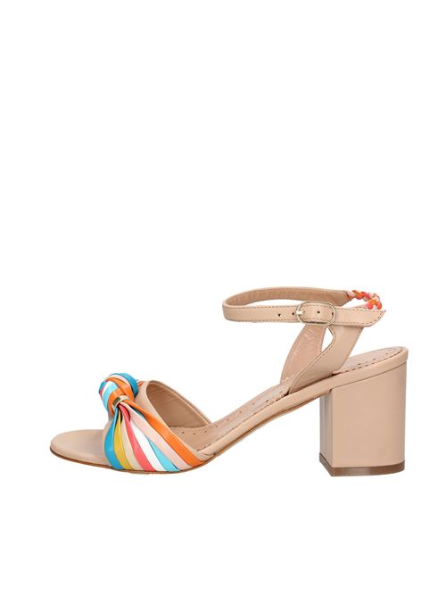 Leather sandals TWINSET | VD0255CUOIO