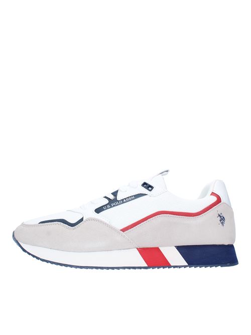 Faux leather and fabric trainers U.S. POLO ASSN. | LEWIS4143S1/HM1BIANCO