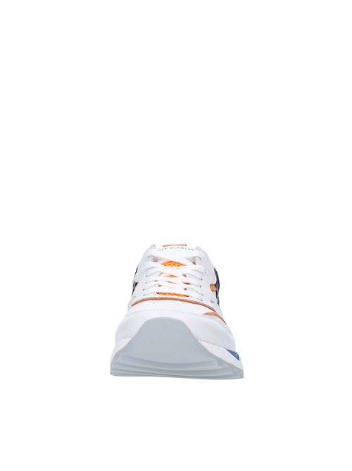 Suede leather and fabric sneakers VOILE BLANCHE | BHOLTICE/WHITE/ORANGE