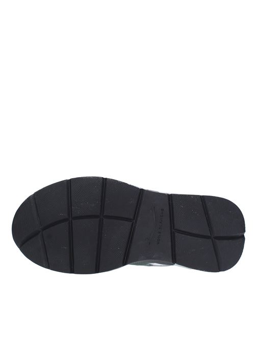 Sneakers in camoscio pelle e tessuto VOILE BLANCHE | CLUB107WHITE/BLACK/SILVER
