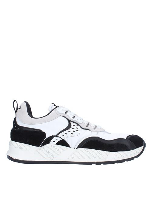 Suede leather and fabric sneakers VOILE BLANCHE | CLUB18BLACK/WHITE
