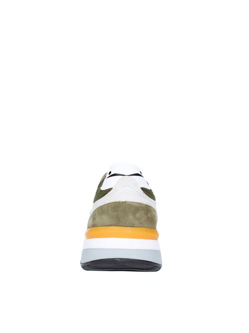 Suede leather and fabric trainers VOILE BLANCHE | KHILIANARMY/WHITE