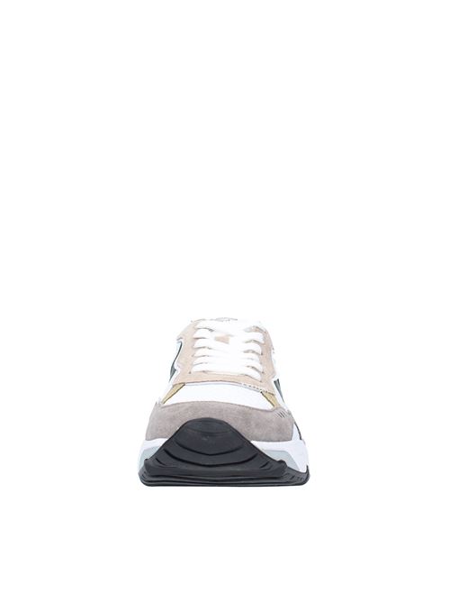 Suede leather and fabric trainers VOILE BLANCHE | KHILIANGREY/WHITE/BEIGE