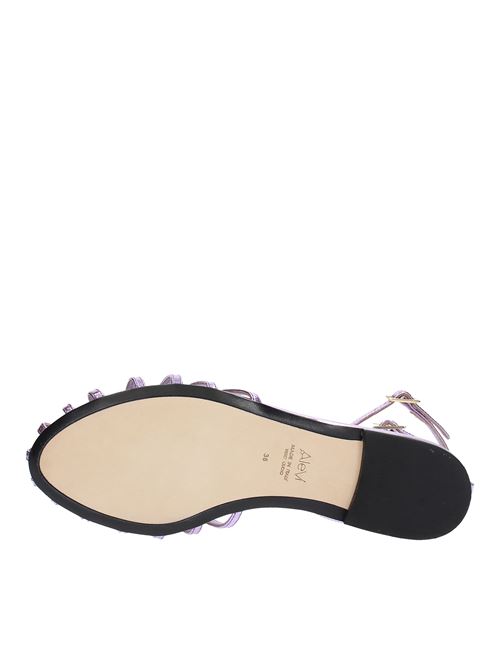 Leather flat sandals ALEVI MILANO | L19SC003.5.0687400GLICINE