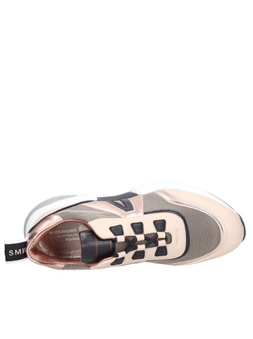 Eco-leather and fabric trainers ALEXANDER SMITH | ALESMI301201BEIGE-RAME