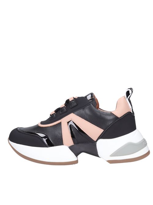 Faux leather and fabric trainers ALEXANDER SMITH | M1D 58BNU MARBLENERO-NUDE