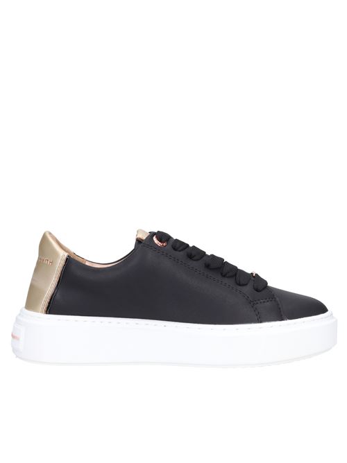 Leather and faux leather trainers ALEXANDER SMITH | N1D 02BGB LONDONNERO-ORO