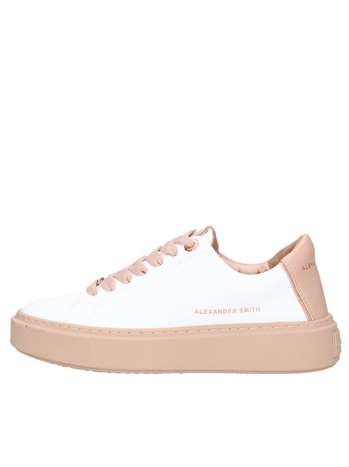 Leather and faux leather trainers ALEXANDER SMITH | N1D 04WCM LONDONBIANCO-CAMEL
