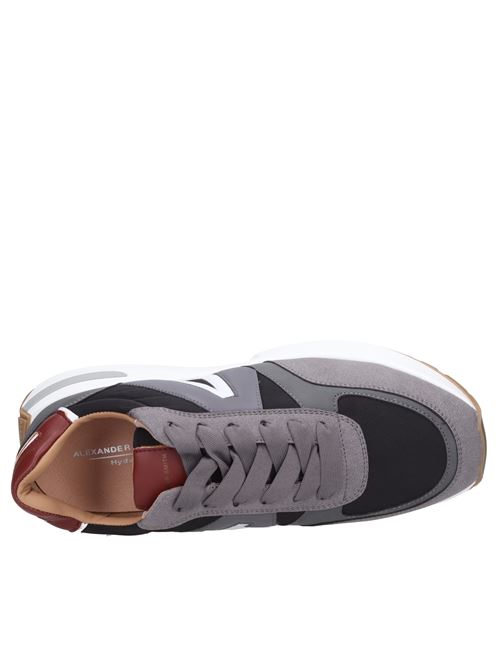 Fabric and faux leather sneakers ALEXANDER SMITH | S1U 96DYR HYDEGRIGIO-ROSSO