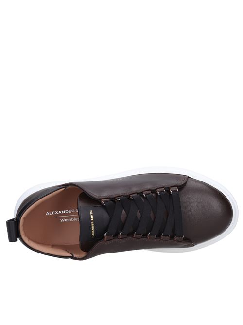 Leather and faux leather sneakers ALEXANDER SMITH | W1U 84DBN WEMBLEYMARRONE