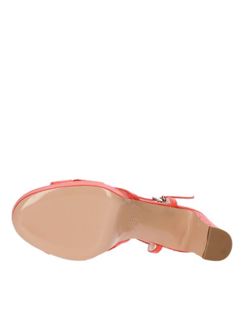Tejus print leather sandals model 3239 ANNA F. | 3239ARANCIO