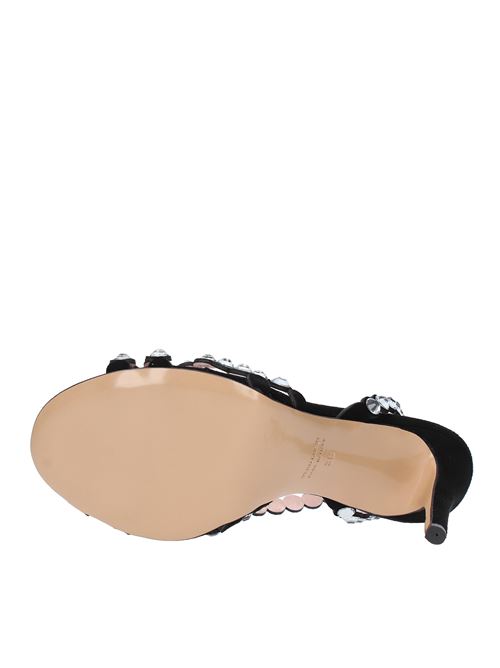 Suede and rhinestone sandals ANNA F. | 3410 CAM.NERO