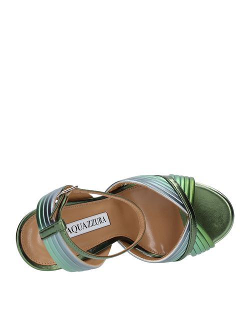 Nappa leather sandals AQUAZZURA | SUDHIGS0-NLE-ASAVERDE-ACCIAIO