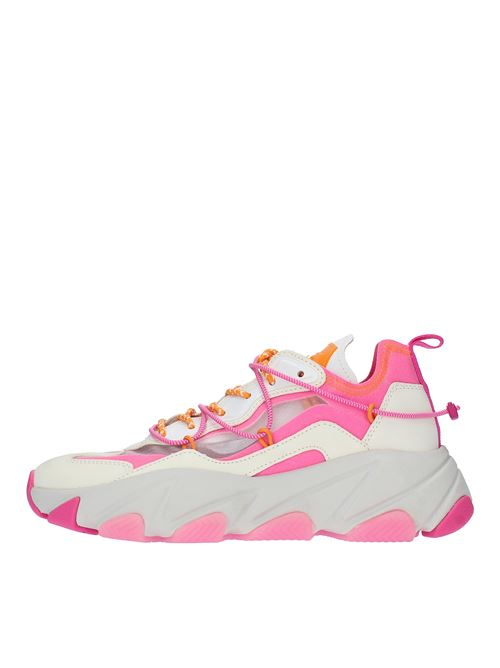 EXTRA BIS model trainers in leather and fabric ASH | EXTRA BISBEIGE-FUXIA