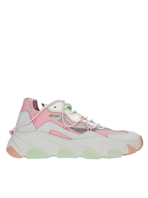 EXTRA BIS model trainers in leather and fabric ASH | EXTRA BISBEIGE-ROSA-VERDE