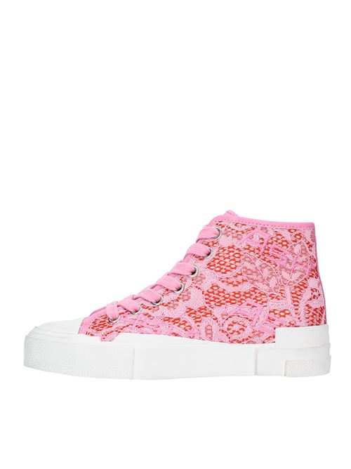 GHIBLY LACE high trainers in fabric ASH | GHIBLY LACE MESHTANTO-ROSA