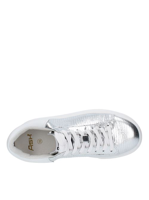 Sneakers modello MOBY in pelle ASH | MOBYARGENTO-BIANCO