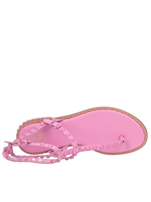 Flat thong sandals in leather ASH | PAROS BISROSA