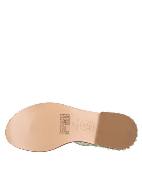 Flat thong sandals in leather ASH | PAROS BISSEAFOAM