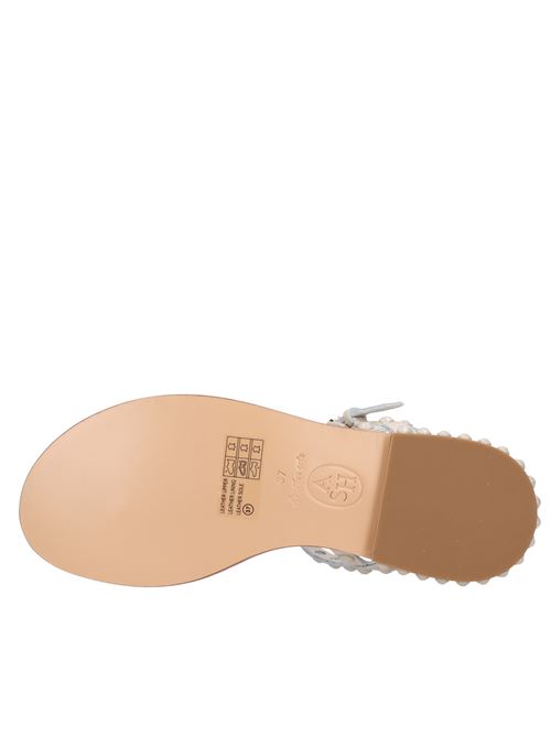 Flat thong sandals in leather ASH | PAROS BISTALC
