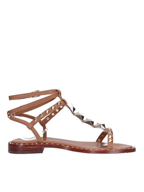 Flat leather sandals ASH | PARTYNEW CINNAMON