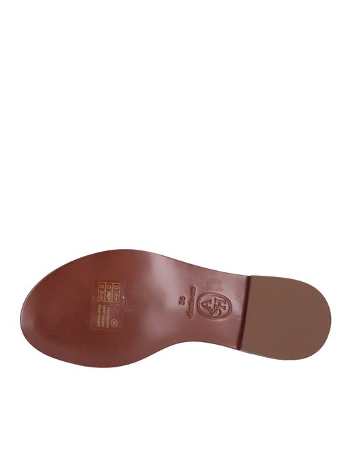 Flat leather sandals ASH | PARTYNEW CINNAMON