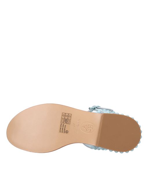 Flat leather sandals ASH | PLAY BISMISTY BLUE