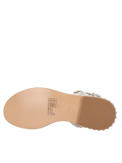 Flat leather sandals ASH | PLAY BISTALC