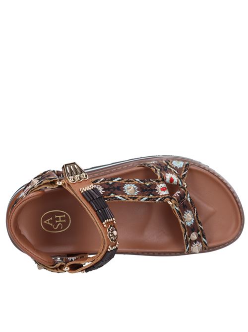 Leather and fabric sandals ASH | UGO BISMARRONE