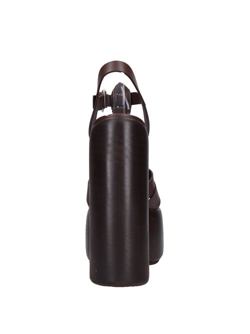 Slingback pumps in leather CASADEI | 1H955V1601MARRONE