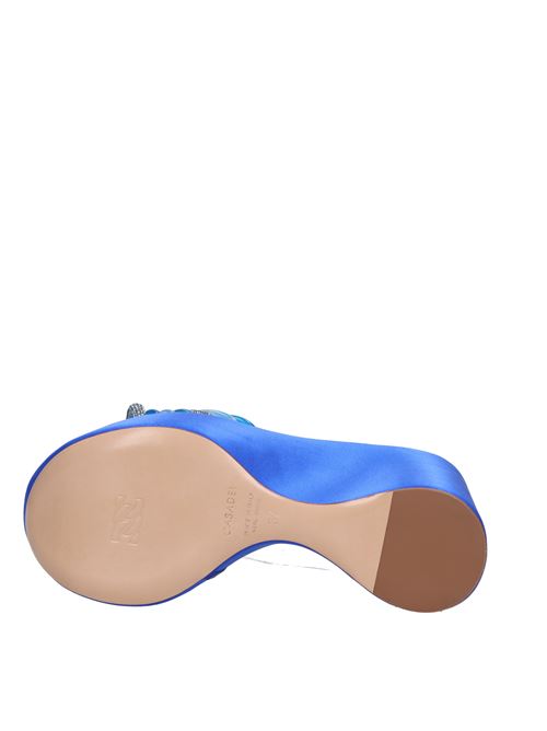 Plexi satin and rhinestone wedge sandals CASADEI | 1L137V1401BLU