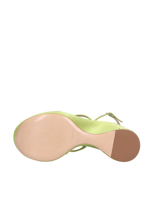 Satin and plexi wedge sandals CASADEI | 1L138V1401SPIRULINA