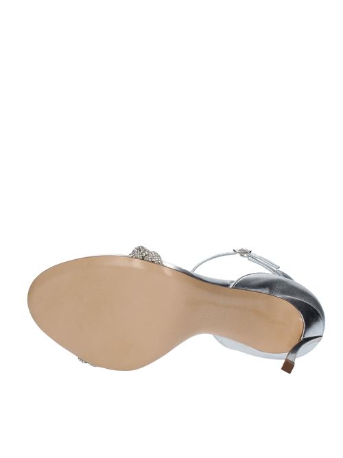 Leather and rhinestone sandals CASADEI | 1L873U100MC1656A905ARGENTO