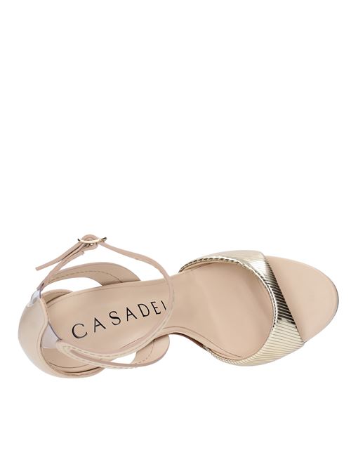 Leather sandals CASADEI | 1L922U100MT0342A931BEIGE-PLATINO