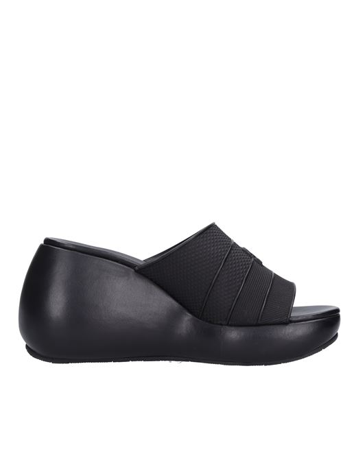 Leather and rubber wedge mules CASADEI | 1M903V0801NERO
