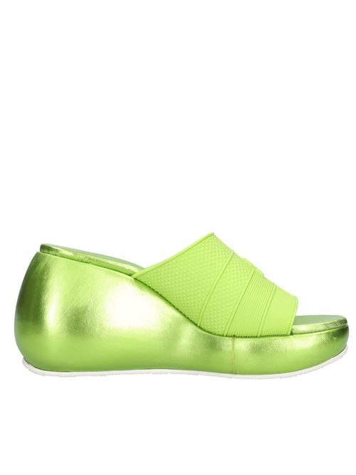 Leather and rubber wedge mules CASADEI | 1M903V0801SPIRULINA