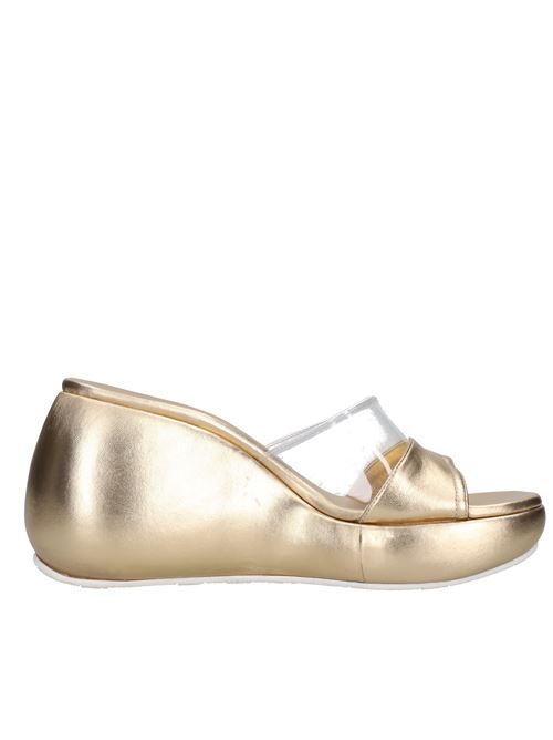 Leather and plexi wedge mules CASADEI | 1M942V0801ORO